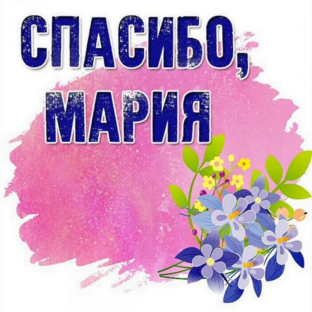 Спасибо Мария