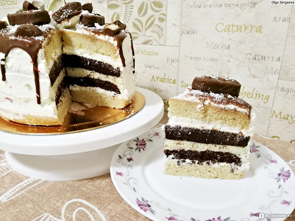 Торт Баунти с кокосовой стружкой