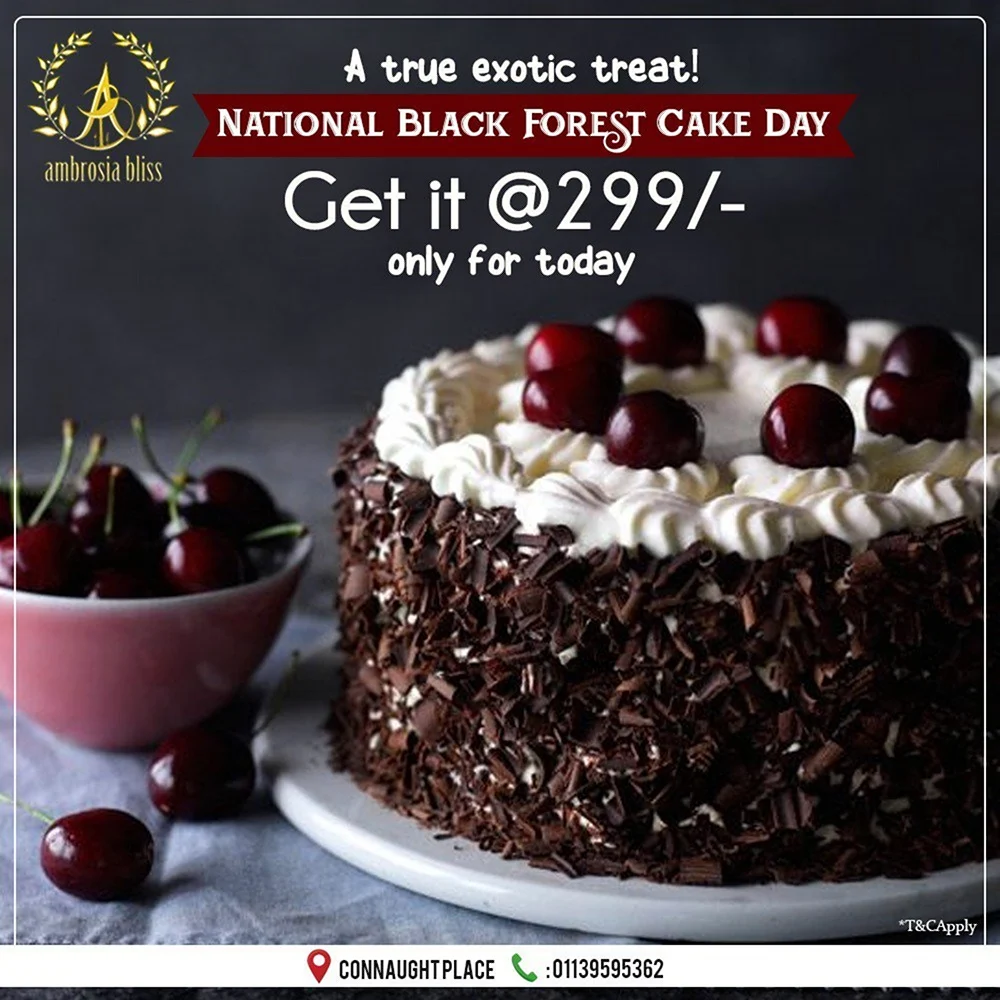 Торт чёрный лес Black Forest Cake