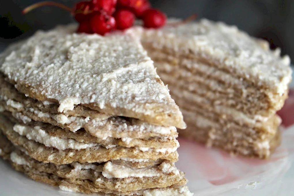 Торт из вафель без выпечки