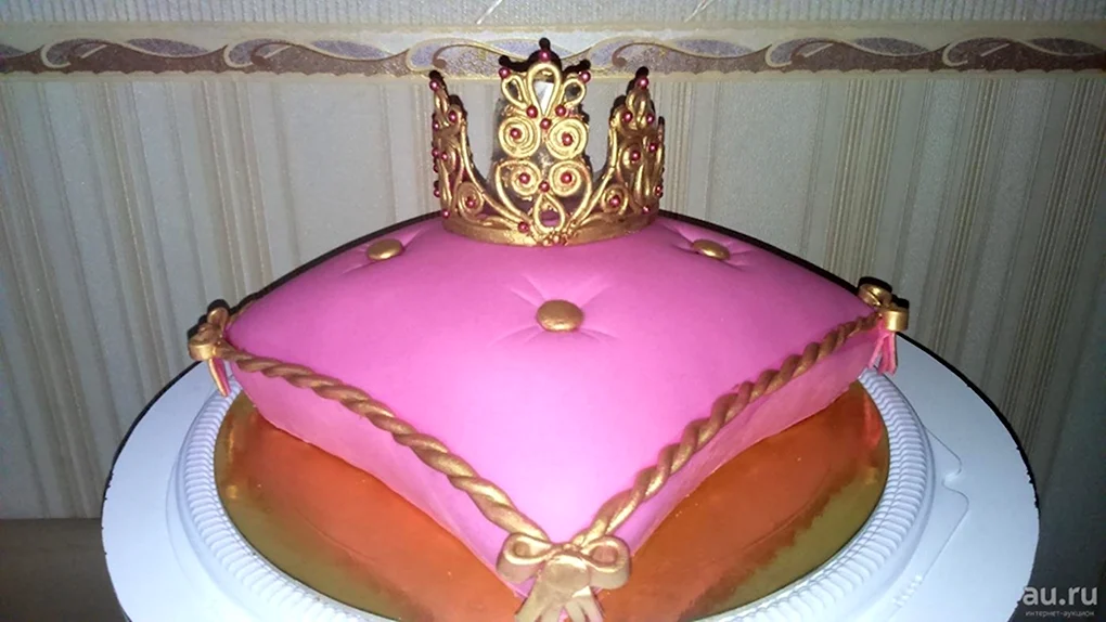 Торт корона золотой Колос