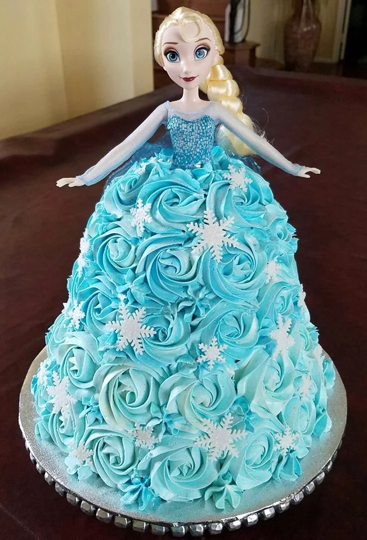 Торт кукла Эльза