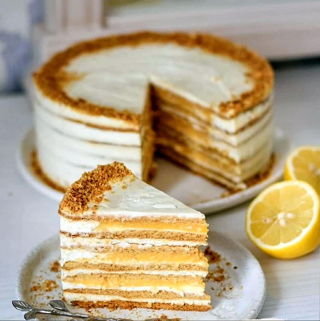 Торт Лимончелло лимонный курд