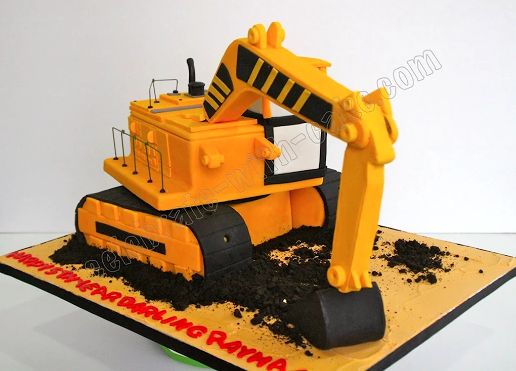 Торт с экскаватором JCB