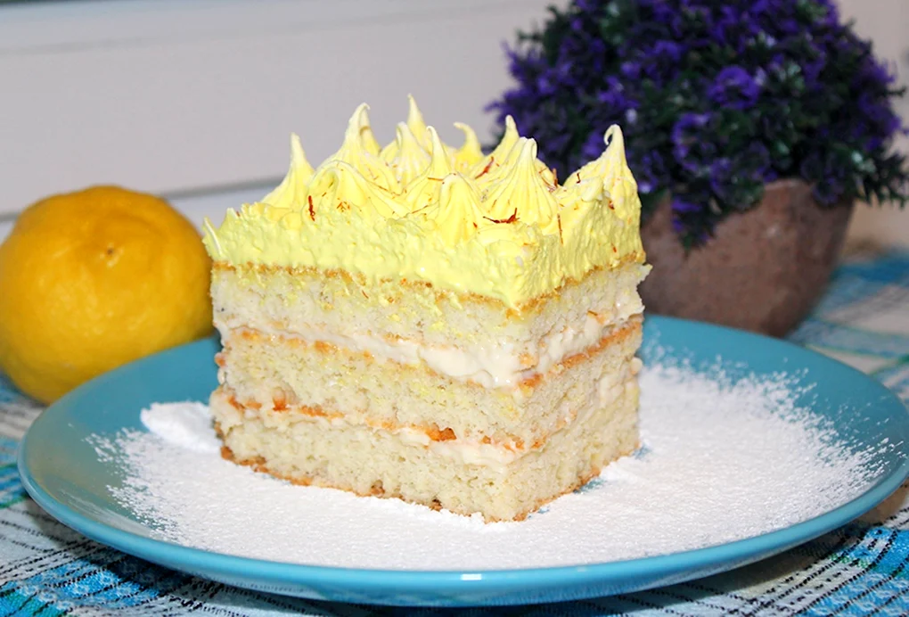 Торт с лимонным курдом