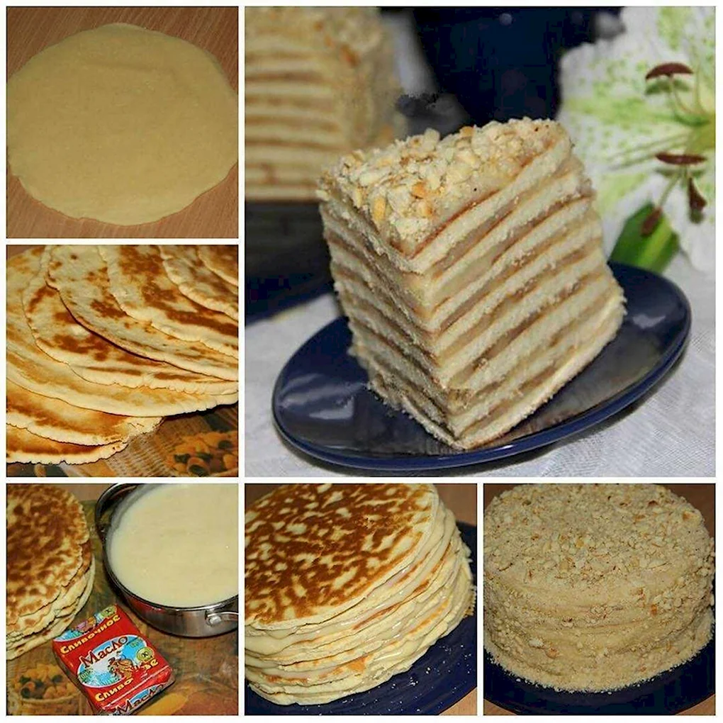Торт с тонкими коржами