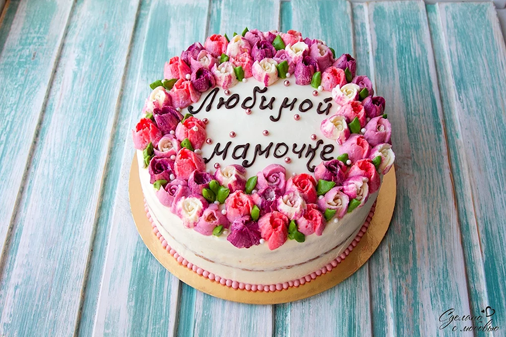 Торт с цветами
