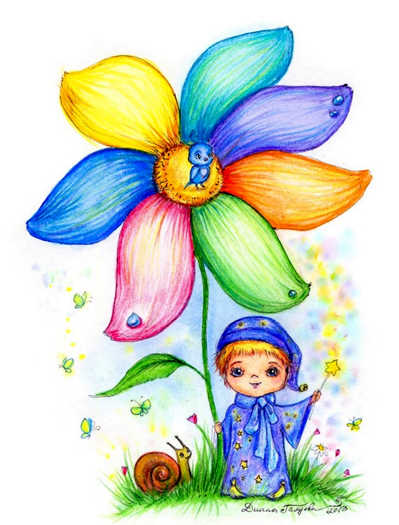 Цветок рисунок для детей