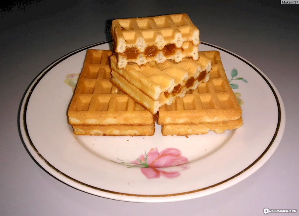 Вафли со сгущенкой