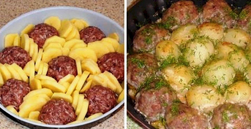 Вкусный ужин из фарша и картошки