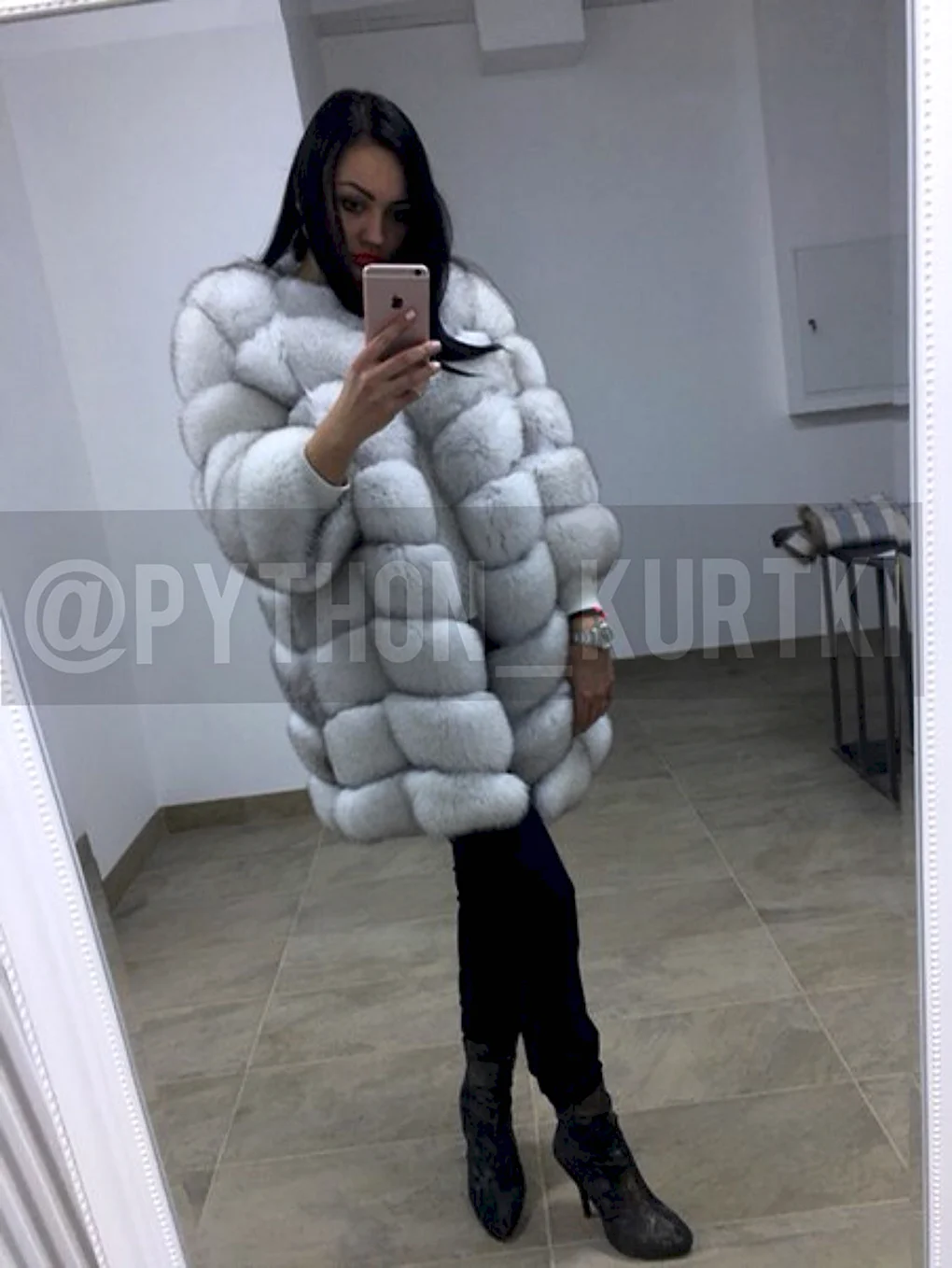 Вуалевый песец шуба