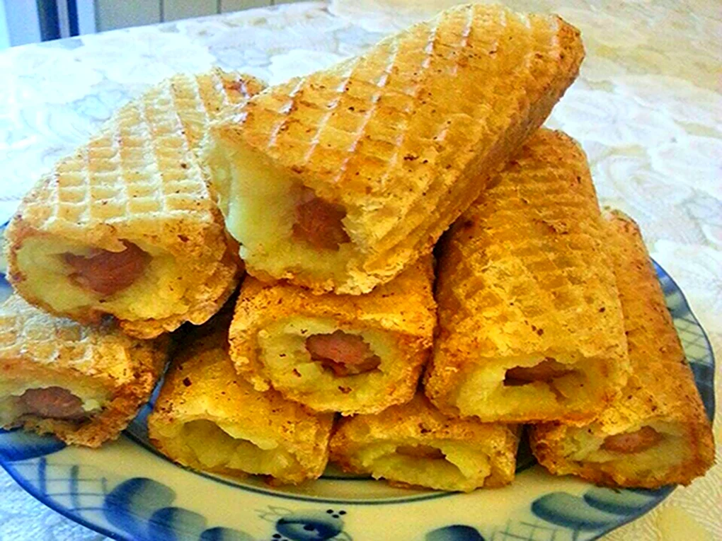 Закуска из вафельных коржей