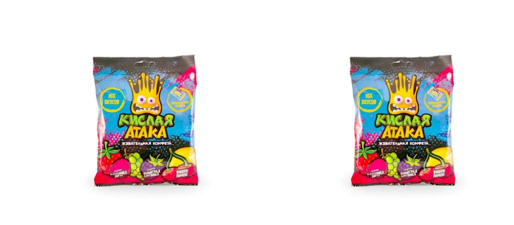 Жевательная конфета кислая атака ассорти